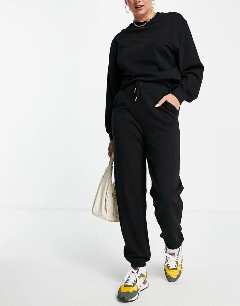 商品ASOS|ASOS DESIGN Hourglass tracksuit slim sweat / jogger in black,价格¥178,第1张图片