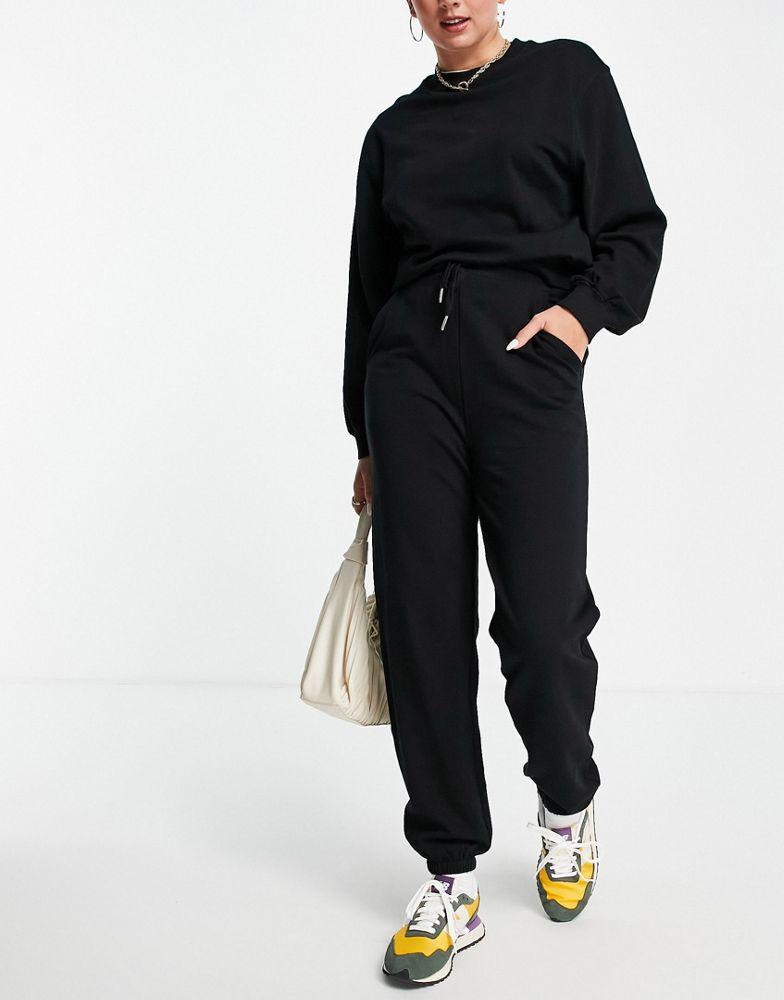 商品ASOS|ASOS DESIGN Hourglass tracksuit slim sweat / jogger in black,价格¥161,第1张图片