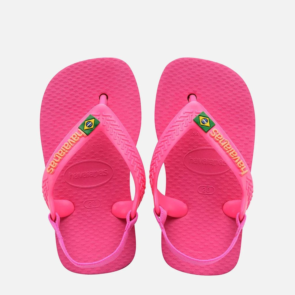 商品Havaianas|HAVAIANAS TODDLERS' BRASIL LOGO II FLIP FLOPS - PINK FLUX,价格¥107,第2张图片详细描述
