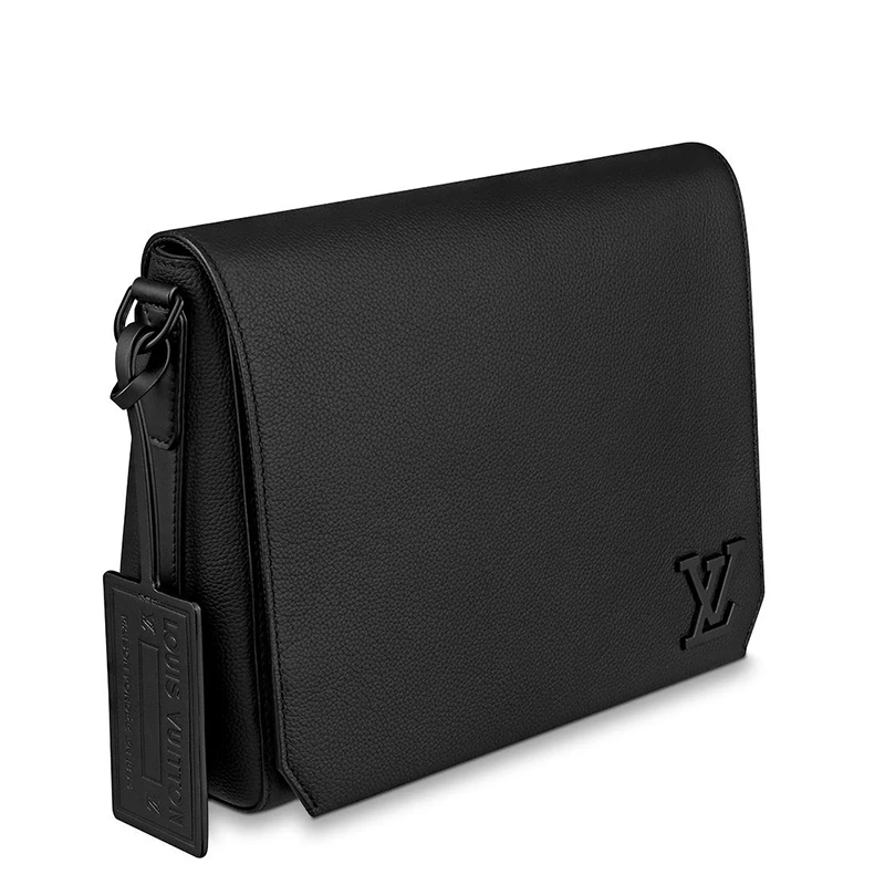 预售10天 Louis Vuitton/路易威登 22春夏新款AEROGRAM系列 男士黑色粒面牛皮革黑扣配可拆卸吊饰肩带单肩斜挎包M57080 商品