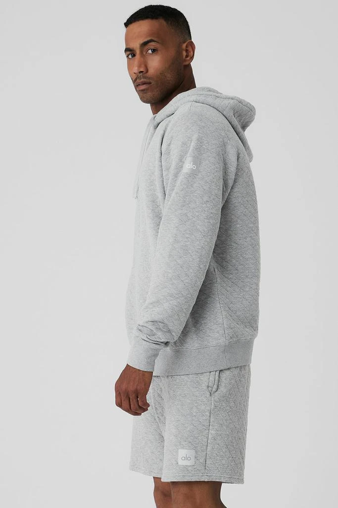 商品Alo|Quilted Stadium Hoodie - Athletic Heather Grey,价格¥1035,第3张图片详细描述