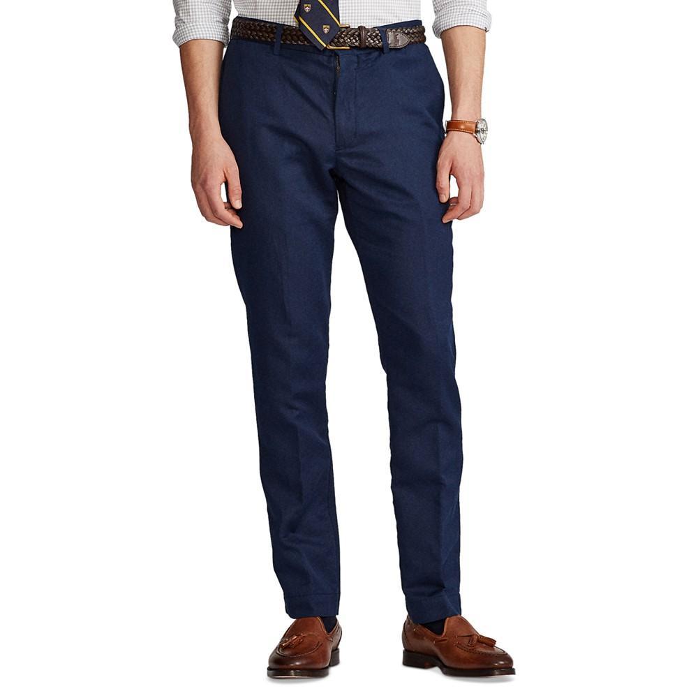 商品Ralph Lauren|Men's Big & Tall Straight Fit Linen-Blend Pants,价格¥932,第1张图片