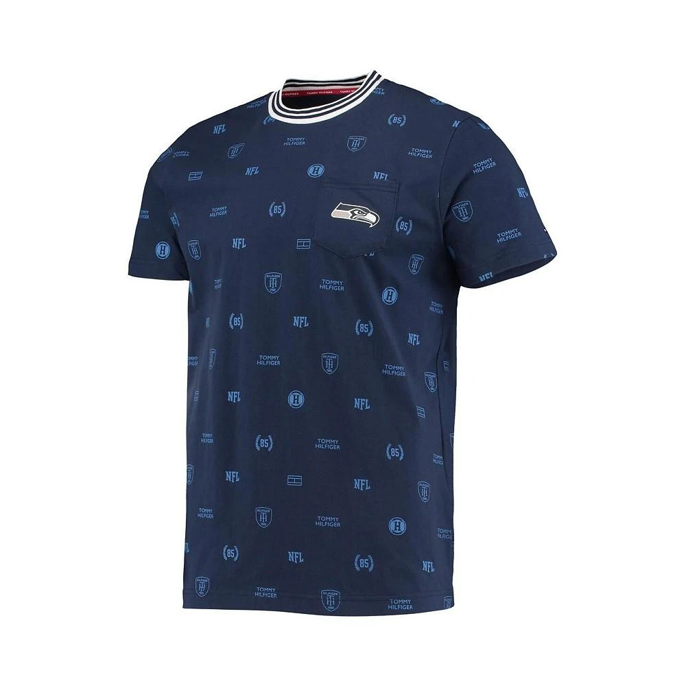 商品Tommy Hilfiger|Men's College Navy Seattle Seahawks Essential Pocket T-shirt,价格¥339,第2张图片详细描述