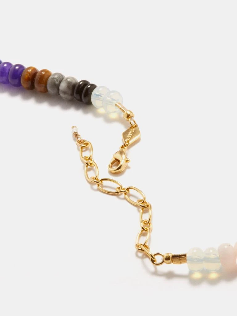 商品Anni Lu|Iris beaded 18kt gold-plated necklace,价格¥1732,第5张图片详细描述