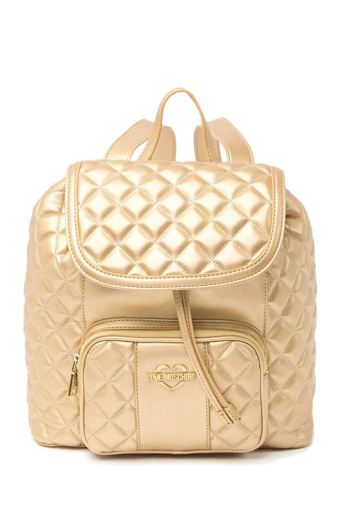 商品Moschino|Quilted Metallic Backpack,价格¥717,第1张图片详细描述