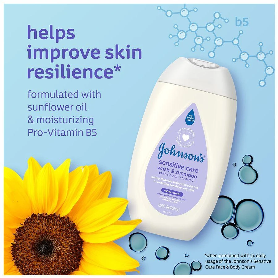 商品Johnson's Baby|Sensitive Care Baby Body Wash & Shampoo,价格¥66,第3张图片详细描述