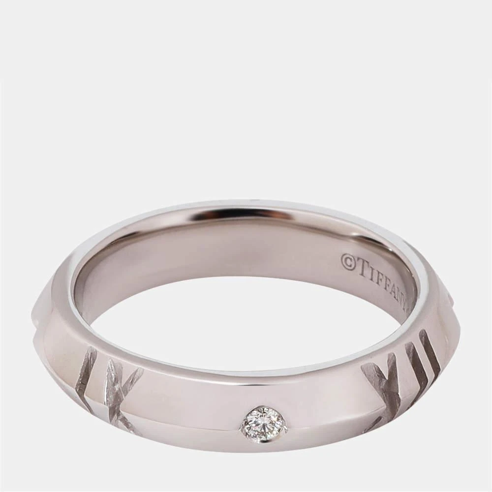 商品[二手商品] Tiffany & Co.|Tiffany & Co. Atlas Band 18K White Gold Diamond Ring EU 54.5,价格¥12086,第2张图片详细描述