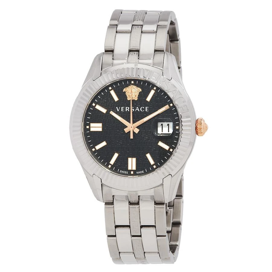 商品Versace|Greca Time Quartz Black Dial Men's Watch VE3K00322,价格¥3297,第1张图片
