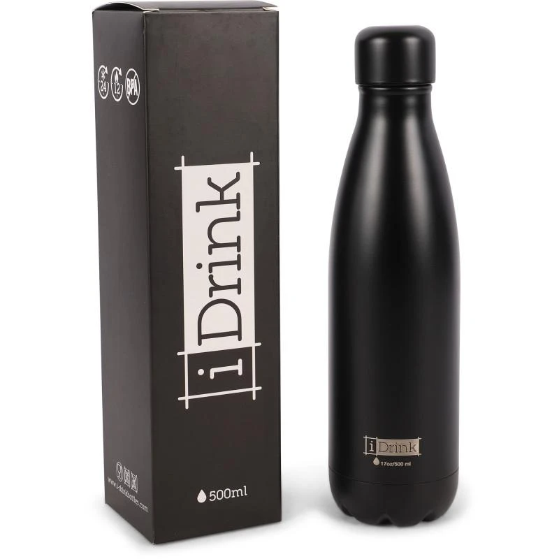 商品iDrink|Logo drinking bottle 500ml in black,价格¥242,第1张图片