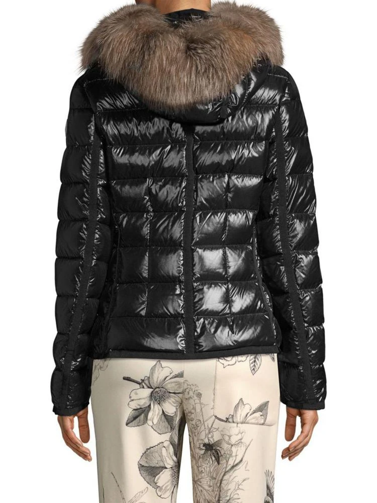 商品Moncler|Armoise Fur-Trim Lacquer Jacket,价格¥13742,第2张图片详细描述