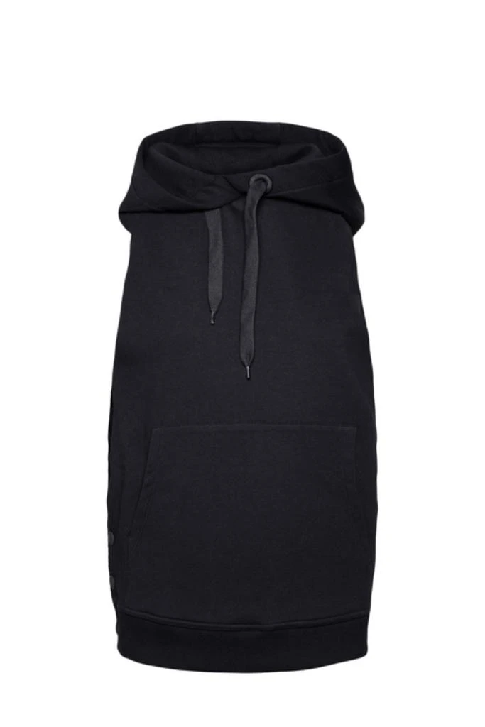 商品Burberry|Black cotton logo-print sleeveless cotton hoodie,价格¥4224,第1张图片