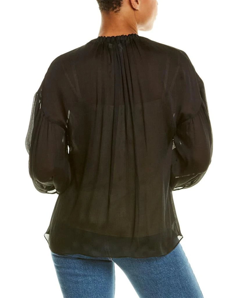 商品Vince|Vince Shirred Neck Silk Blouse,价格¥756,第2张图片详细描述