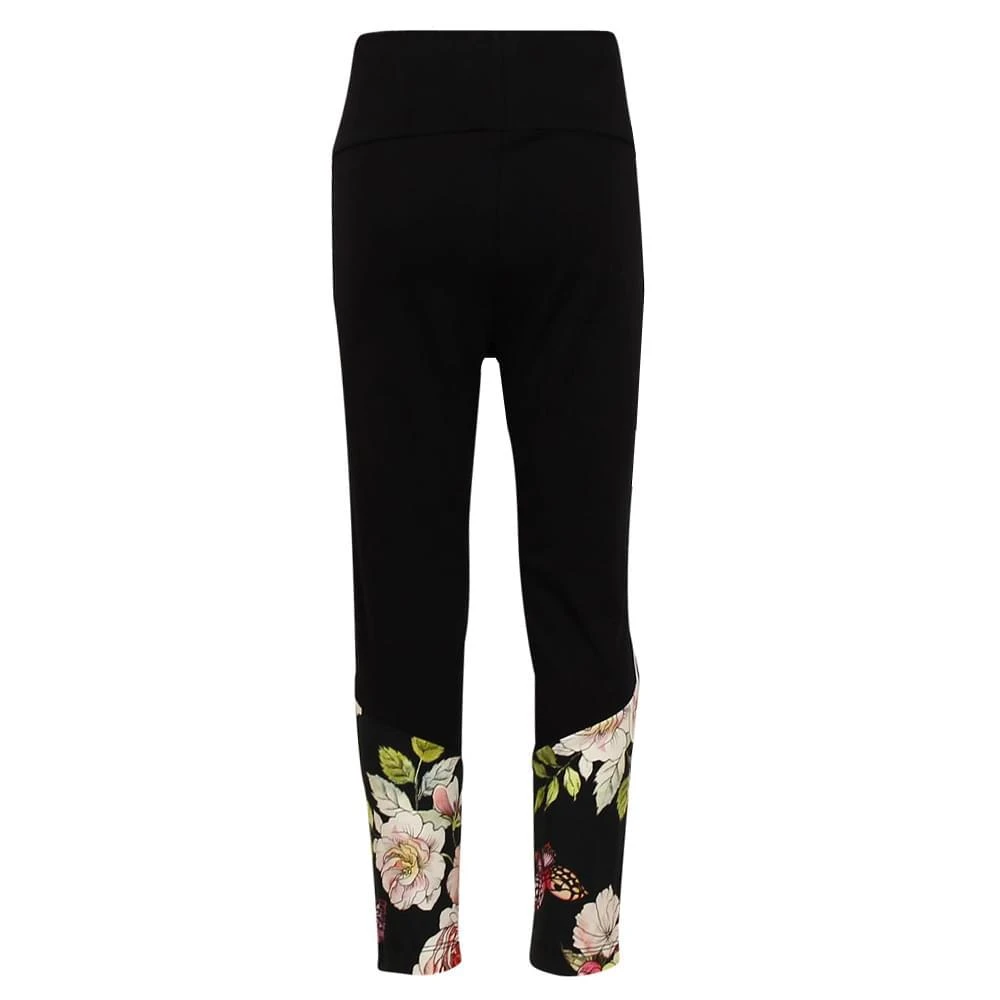 商品MONNALISA|Black Floral Jersey Leggings,价格¥284,第4张图片详细描述