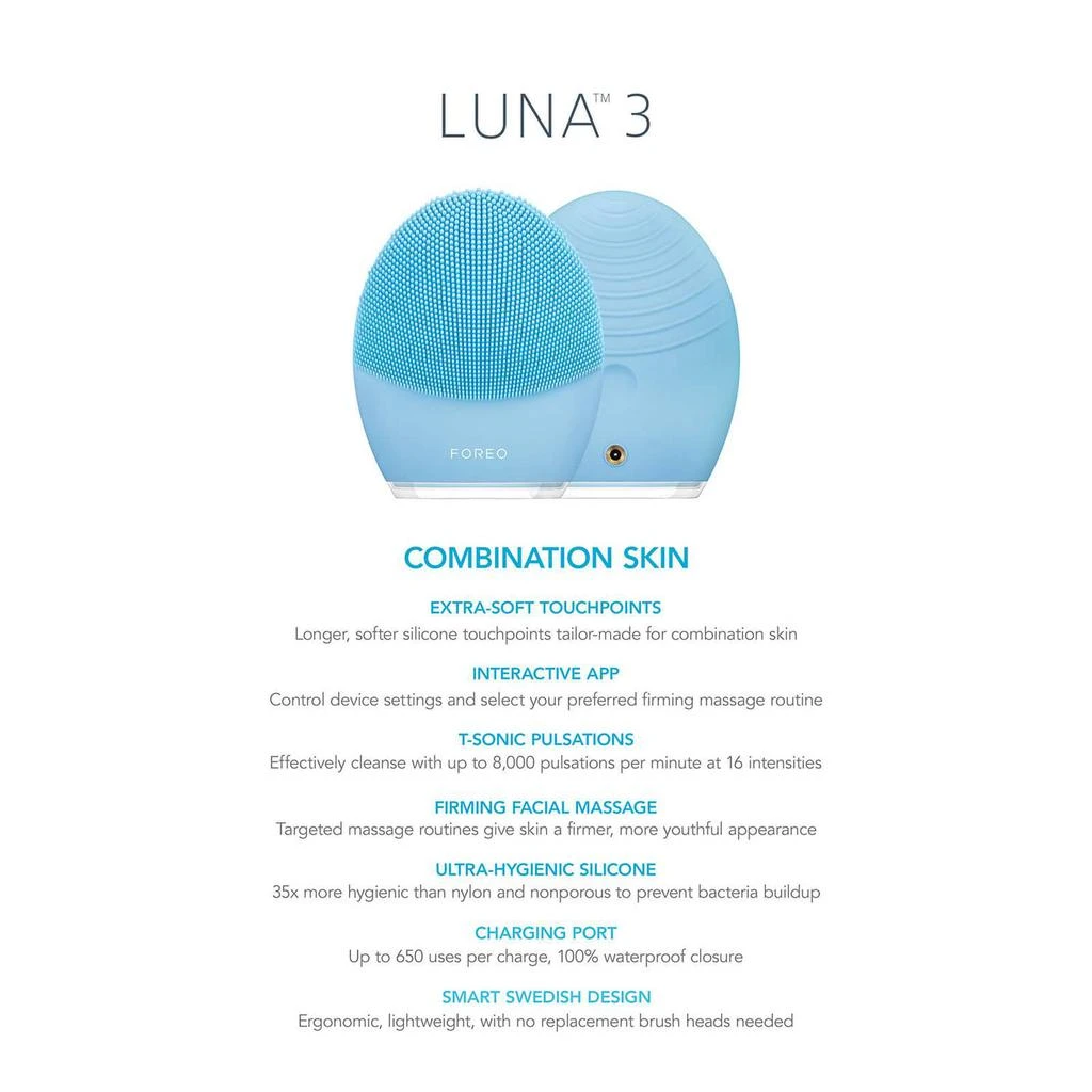 商品Foreo|FOREO LUNA™ 3 for Combination Skin,价格¥1335,第4张图片详细描述