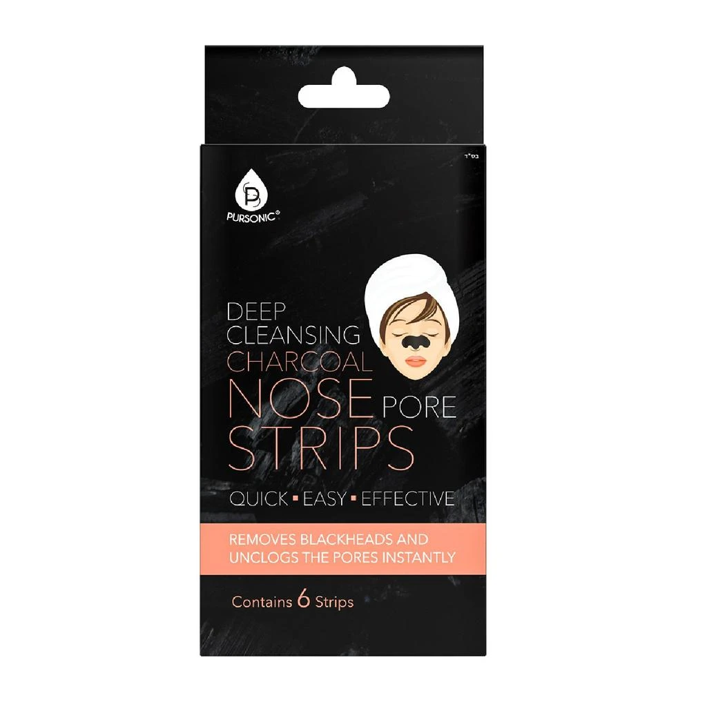 商品PURSONIC|Pursonic  6 pack Deep Cleansing Charcoal Nose Pore Strip,价格¥136,第1张图片