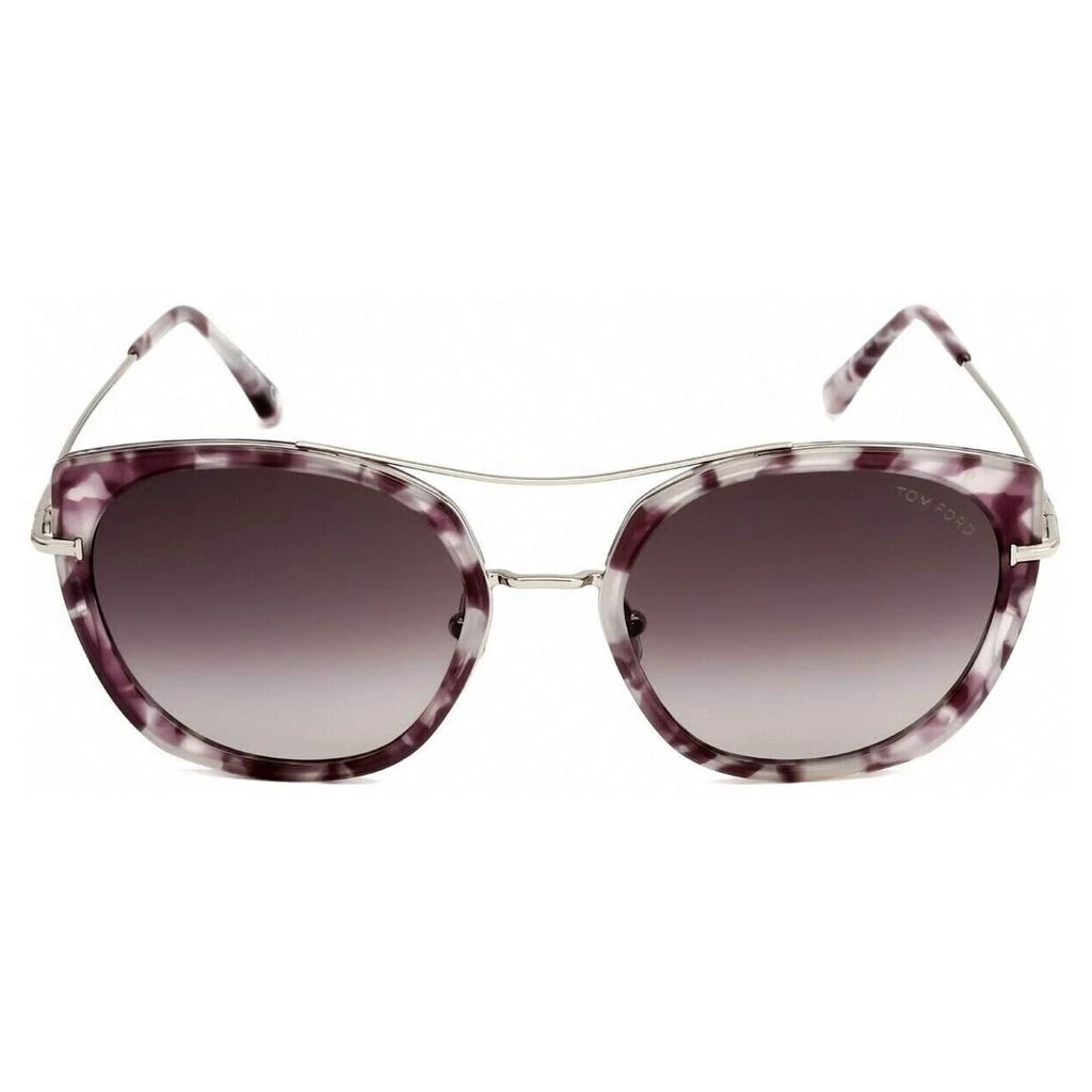 商品Tom Ford|Tom Ford Women's Sunglasses - Joey Burgundy Havana Acetate Frame | FT07605656T,价格¥1043,第2张图片详细描述