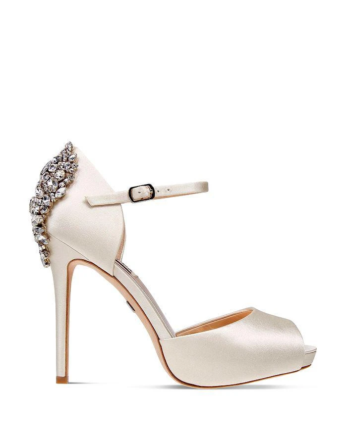 商品Badgley Mischka|Dawn Embellished Satin Ankle Strap High-Heel Pumps,价格¥1089,第2张图片详细描述