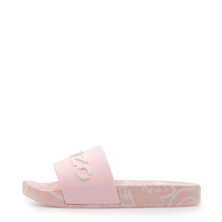 商品Kenzo|Pink Embossed Logo Sliders,价格¥300,第1张图片