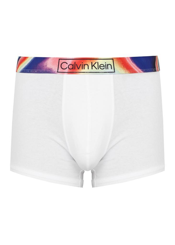 商品Calvin Klein|Pride white stretch-cotton boxer trunks,价格¥228,第1张图片