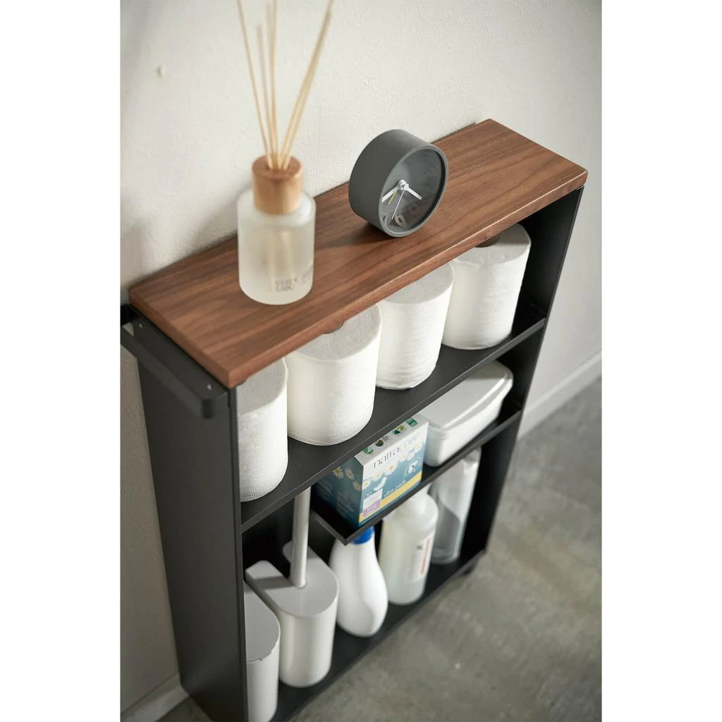Yamazaki Tower Semi Closed Storage Cart - Black 商品