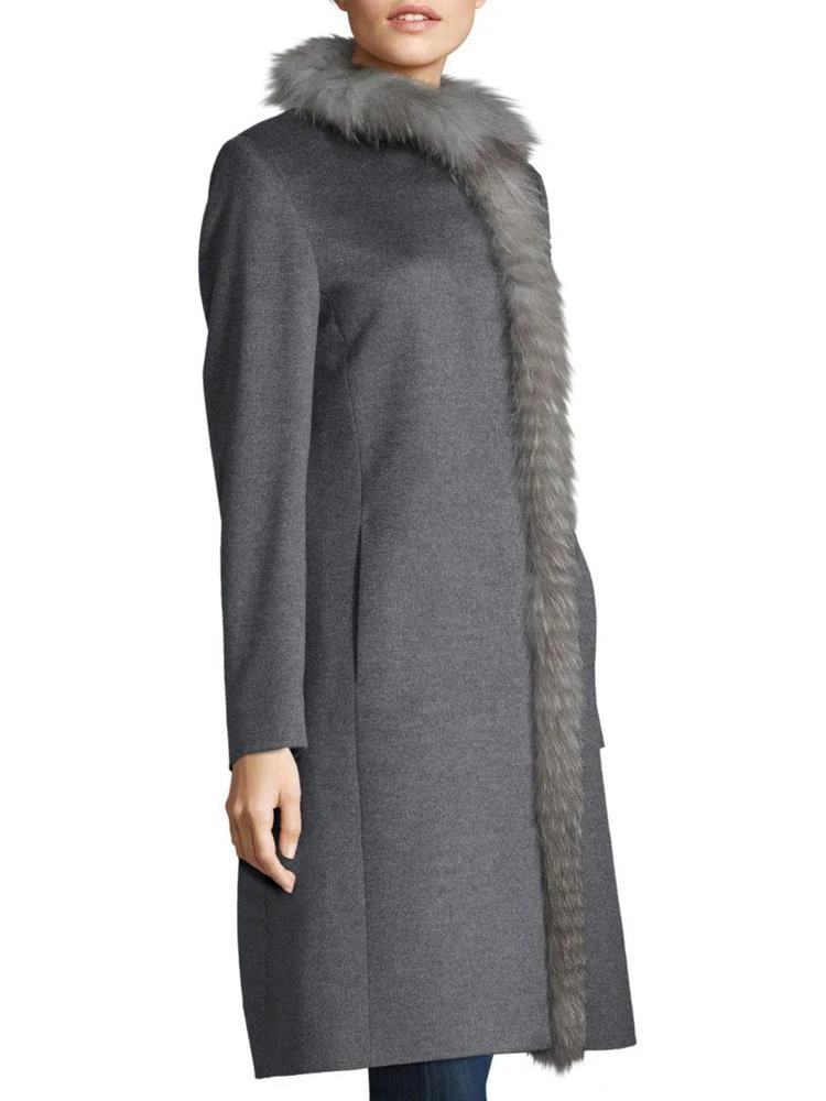 商品Cinzia Rocca|Fox Fur Wool Coat,价格¥3824,第3张图片详细描述