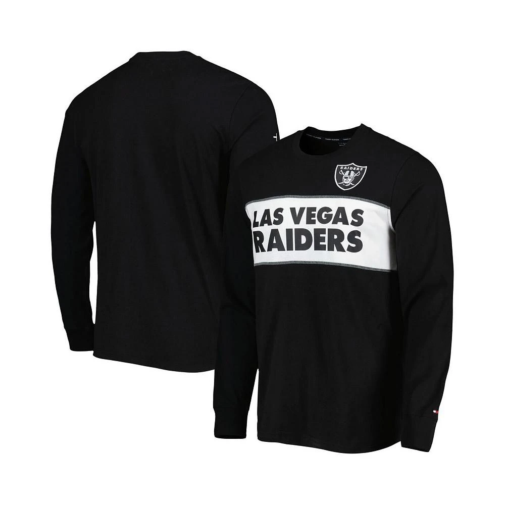 商品Tommy Hilfiger|Men's Black Las Vegas Raiders Peter Team Long Sleeve T-shirt,价格¥359,第1张图片