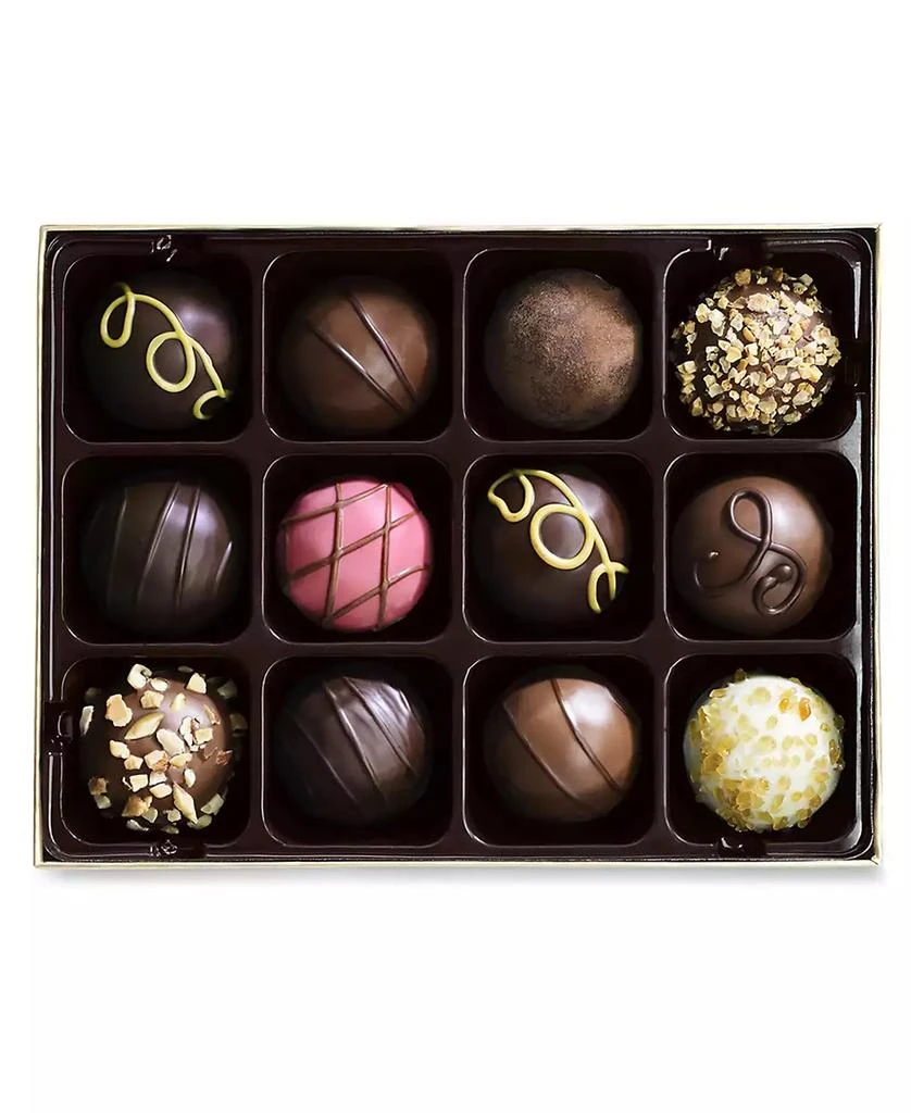 商品Godiva|Signature Truffles Assorted Chocolate Gift Box 12 Piece,价格¥297,第4张图片详细描述