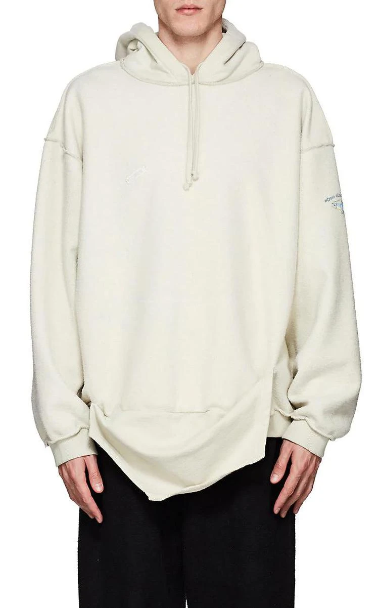 商品Vetements|Cotton-Blend Fleece Oversized Inside-Out Hoodie,价格¥1562,第1张图片
