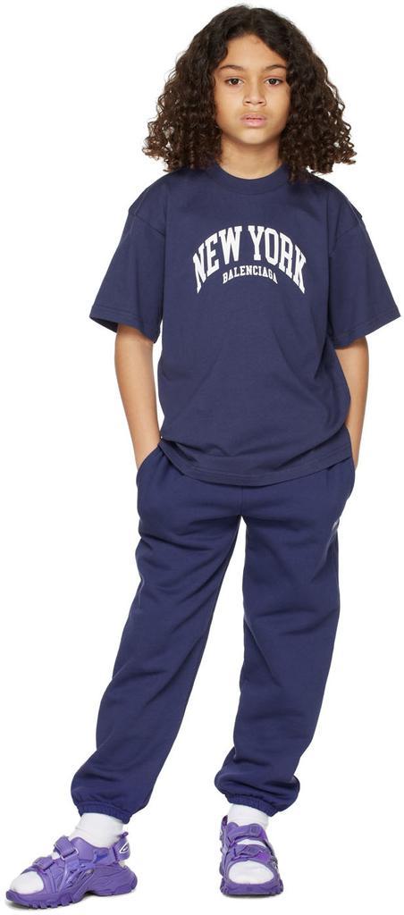 商品Balenciaga|蓝色 Cities New York 儿童 T 恤,价格¥1589,第1张图片