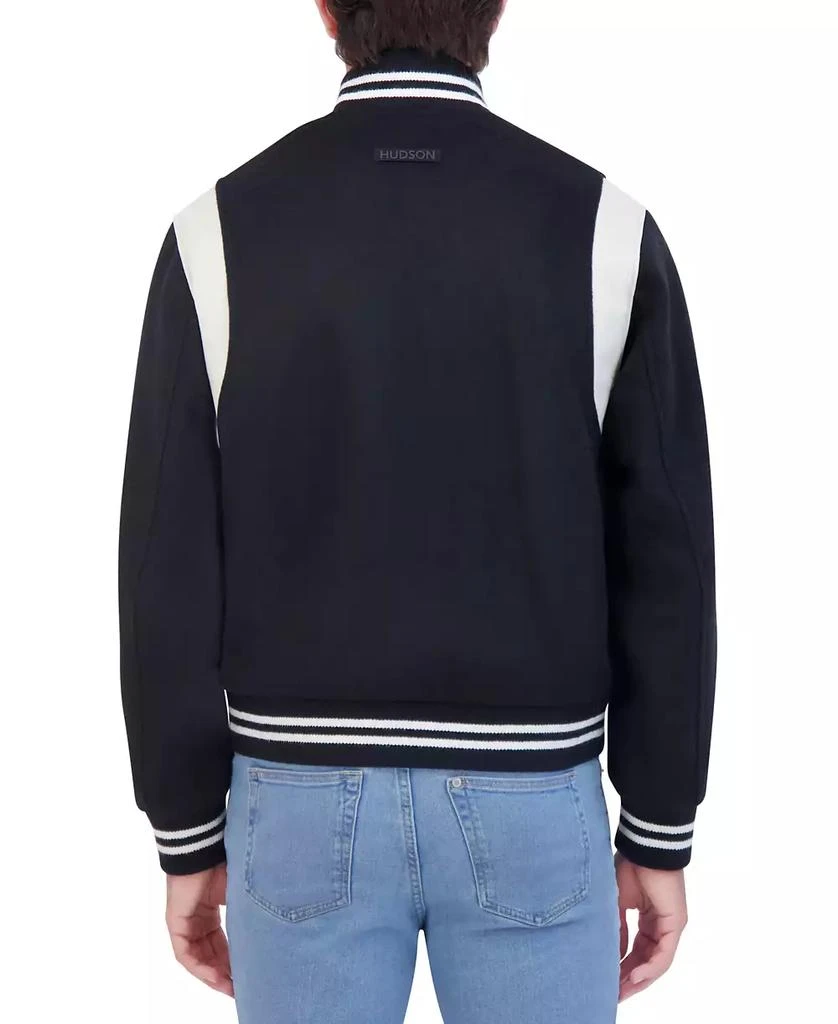 商品Hudson|Men's Varsity Jacket with Faux Leather Trim,价格¥784,第2张图片详细描述