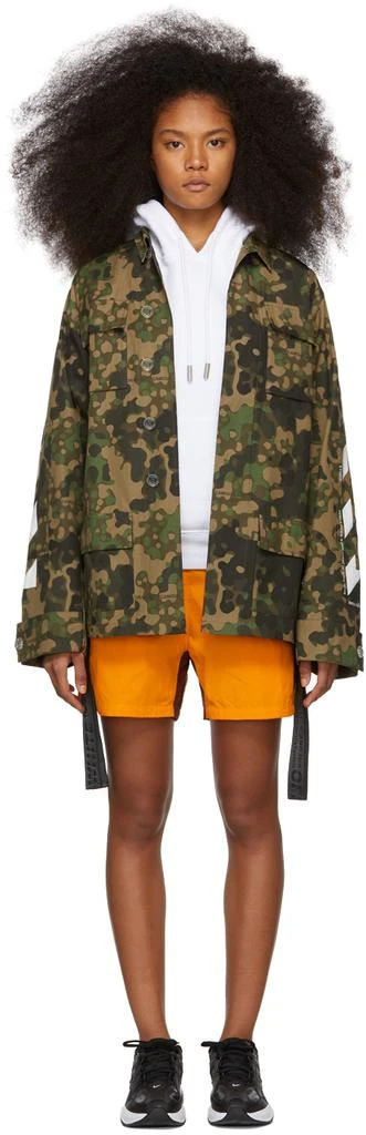 商品Off-White|Green Camouflage Diag Field 夹克,价格¥6105,第1张图片