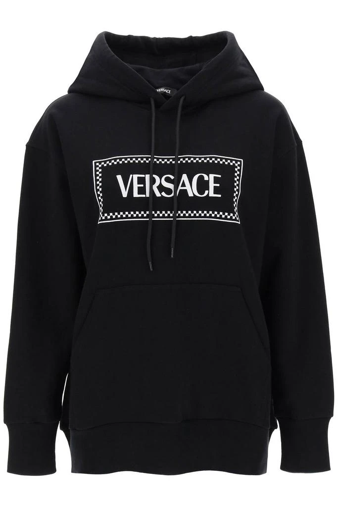 商品Versace|Versace Logo Embroidered Drawstring Hoodie,价格¥3119,第1张图片