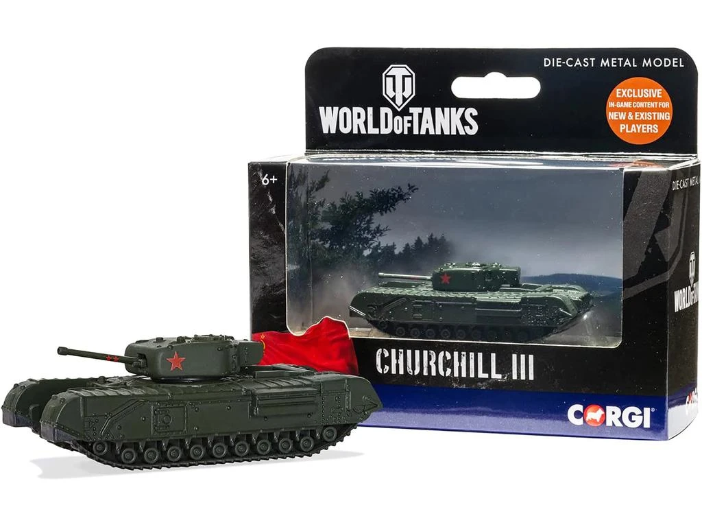 商品Corgi|Churchill Mk III Infantry Tank USSR "World of Tanks" Video Game Diecast Model by,价格¥223,第1张图片