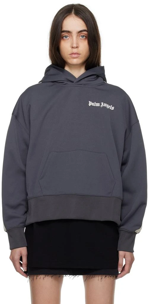 商品Palm Angels|Gray Classic Track Hoodie,价格¥1572,第1张图片