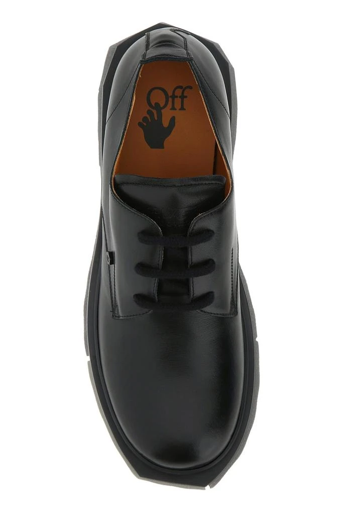 商品Off-White|Black leather lace-up shoes,价格¥4104,第3张图片详细描述