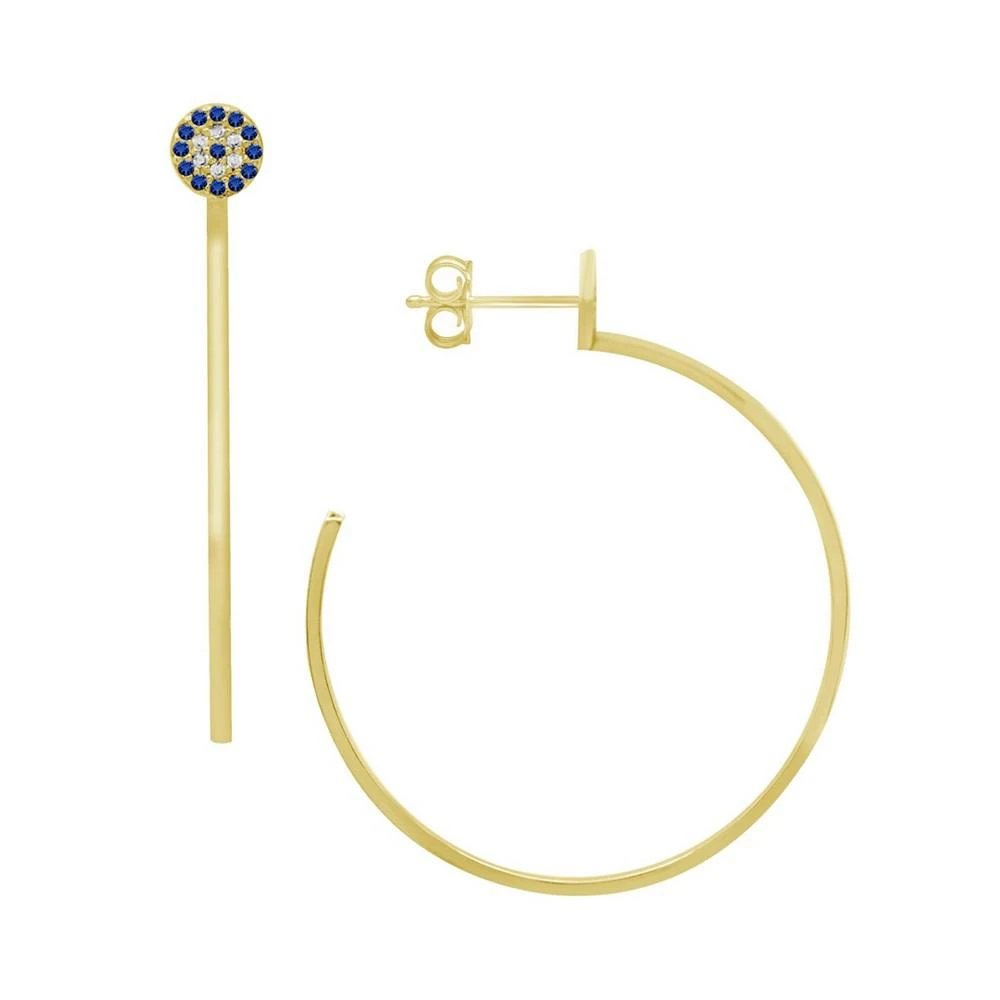 商品Essentials|Gold Plate Evil Eye C Hoop Post Earrings,价格¥133,第1张图片