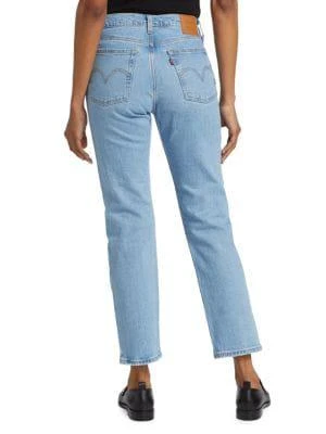 商品Levi's|Wedgie High-Rise Distressed Straight Ankle Jeans,价格¥223,第2张图片详细描述