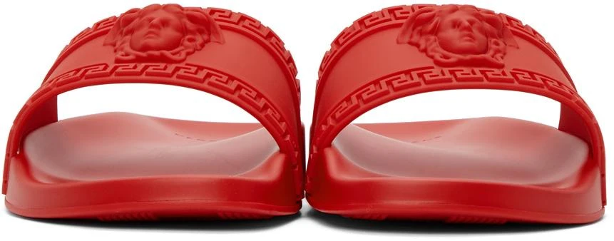 商品Versace|Red Palazzo Pool Slides,价格¥2119,第2张图片详细描述
