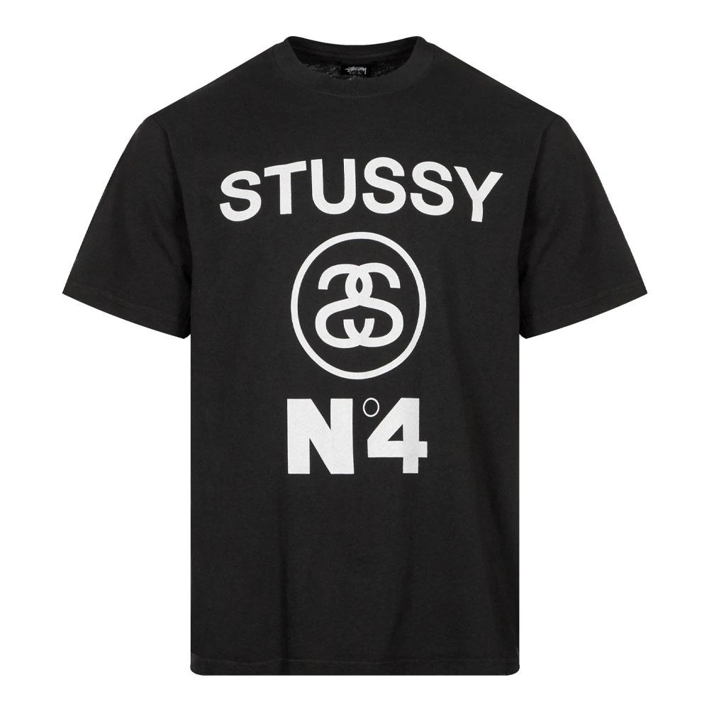 商品STUSSY|Stussy No.4 Pigment Dyed T-Shirt - Black,价格¥371,第1张图片