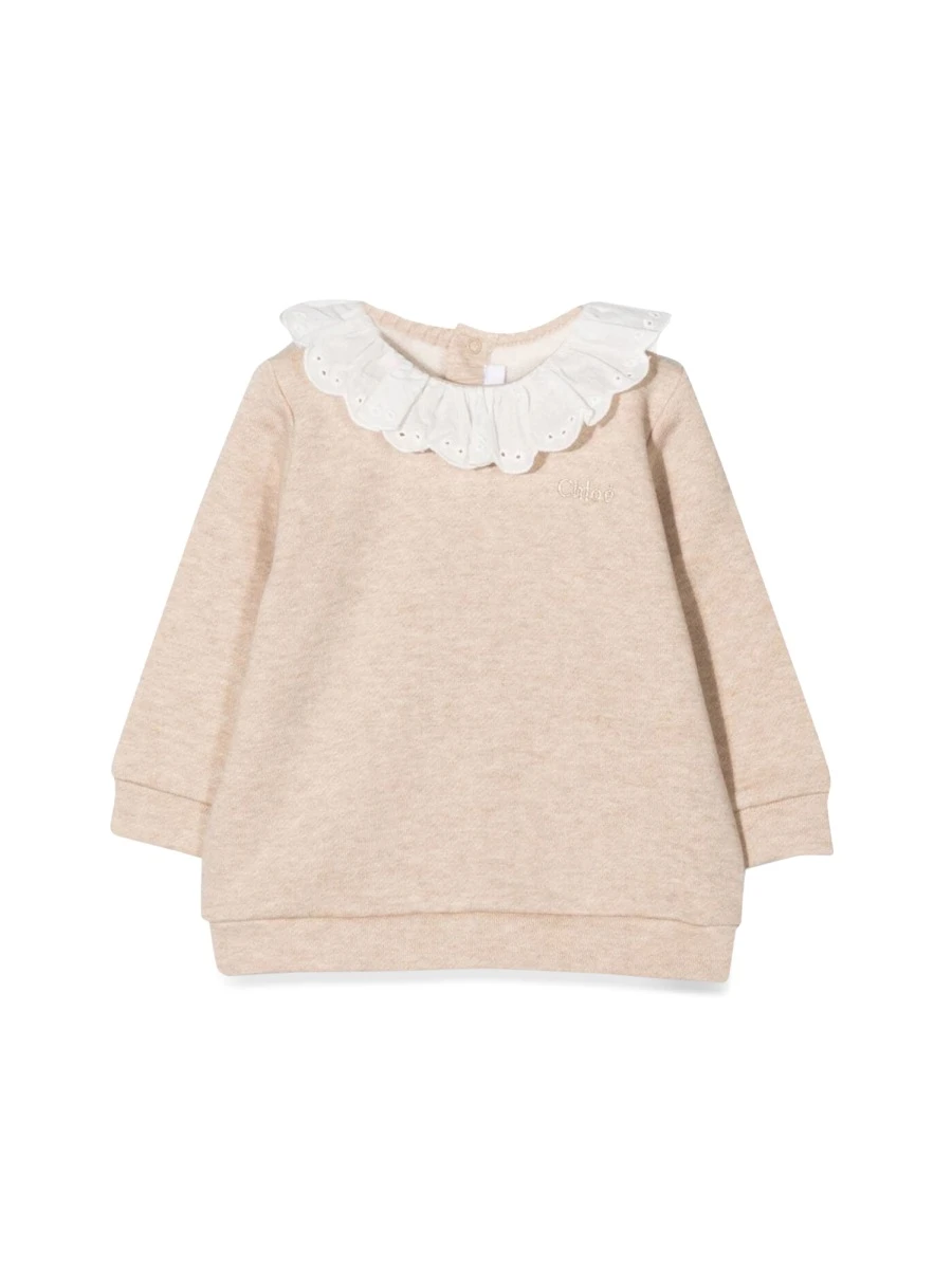 商品Chloé|Chloé 女童卫衣 C05417KC03 浅棕色,价格¥777,第1张图片