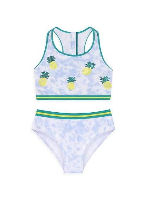 商品Andy & Evan|Girl's 2-Piece Tie-Dye Pineapple Embellished Swimsuit,价格¥167,第1张图片