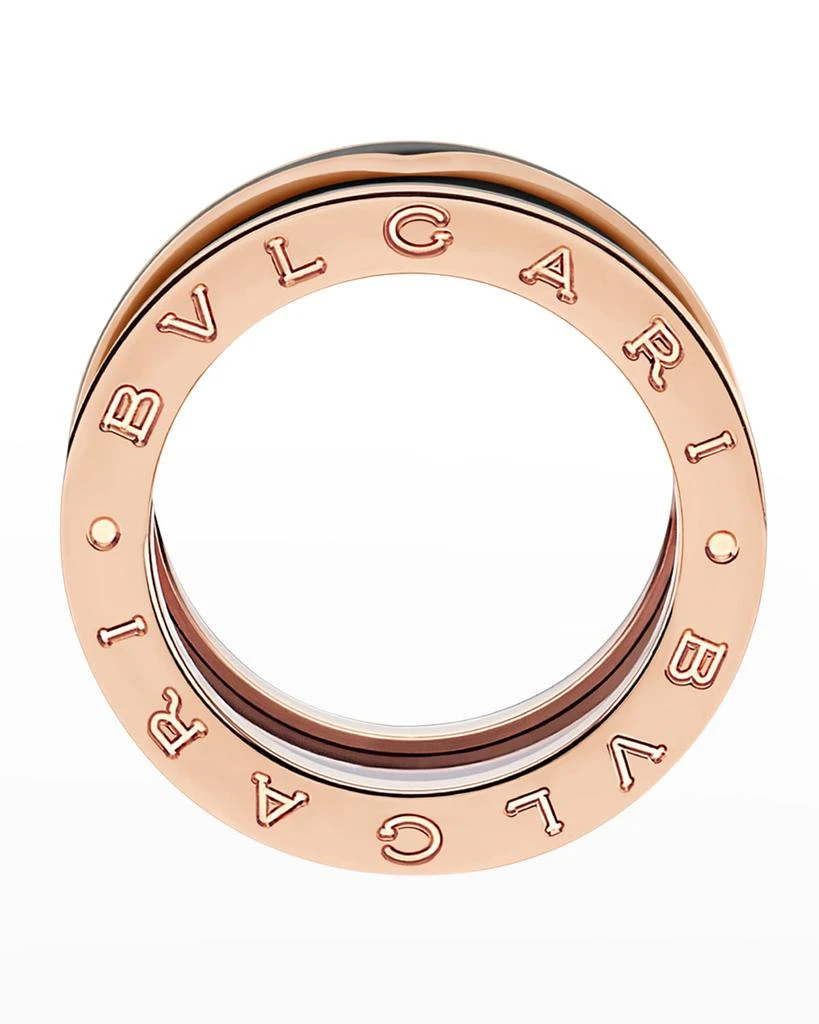 商品BVLGARI|B.Zero1 Pink Gold Ring with Matte Black Ceramic, EU 51 / US 5.75,价格¥15927,第4张图片详细描述