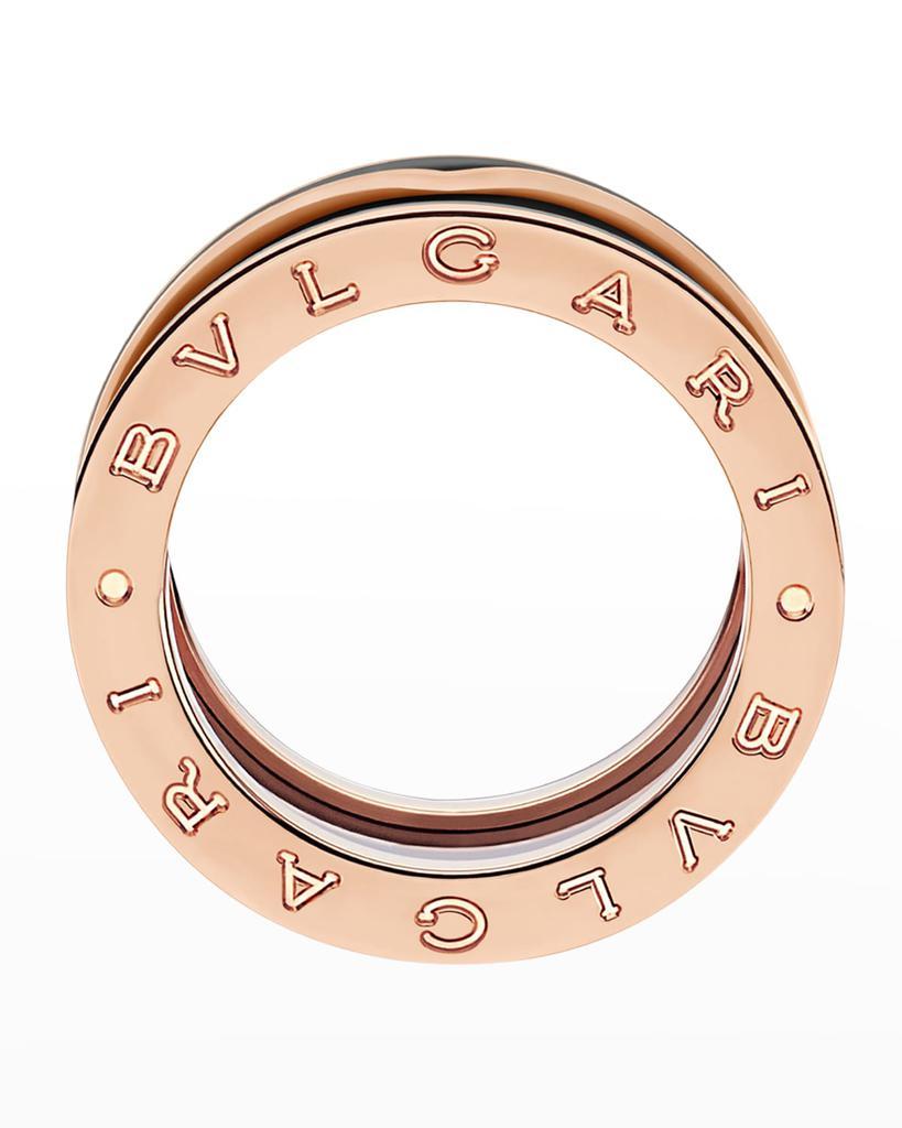商品BVLGARI|B.Zero1 Pink Gold Ring with Matte Black Ceramic, Size 51,价格¥14431,第6张图片详细描述