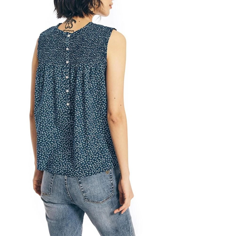 商品Nautica|Women's Crafted Floral Print Smocked Tank Top,价格¥520,第2张图片详细描述