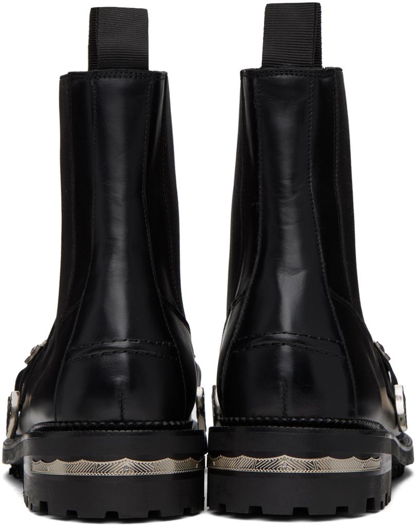 【関税込み】Toga Virilis SSENSE限定 バーガンディ クロッグ Toga Virilis Black Croc Chelsea Boots - Shoes - BeyondStyle