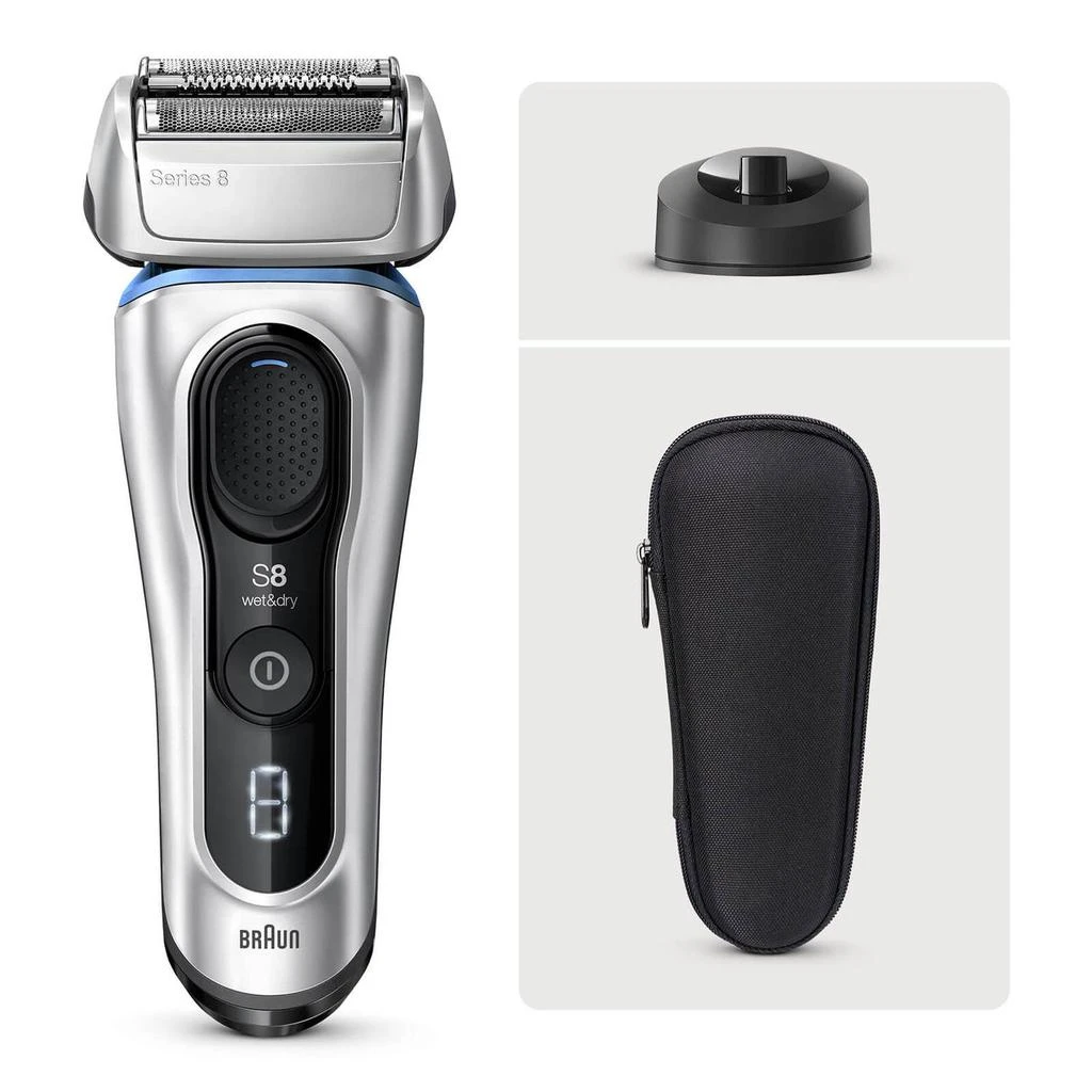 商品Braun|Braun Series 8 8350s Electric Shaver, Silver,价格¥2254,第1张图片