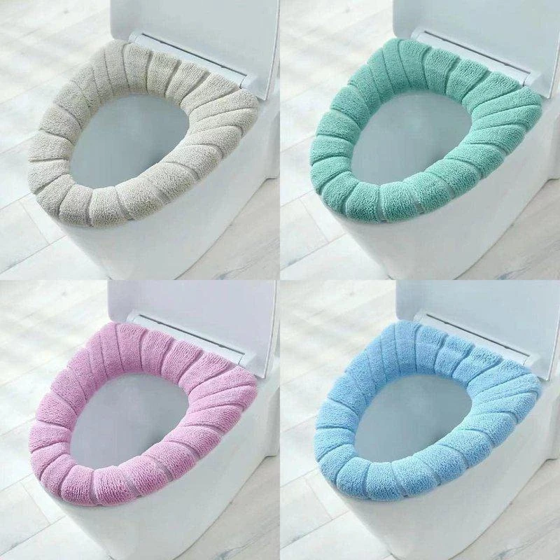 商品Vigor|Thick Padded Soft Toilet Seat Cover Mat For All Standard Seats STYLE: 4 PACK,价格¥136,第2张图片详细描述