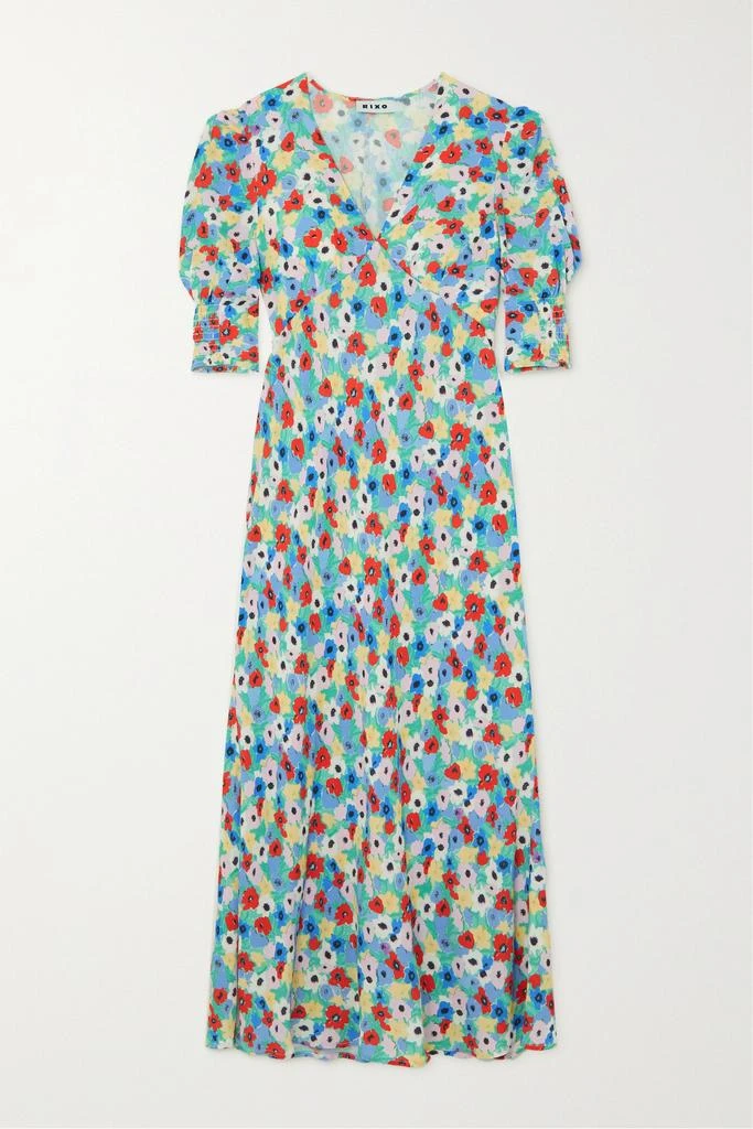 商品Rixo|Zadie 花卉印花梭织中长连衣裙,价格¥1785,第1张图片