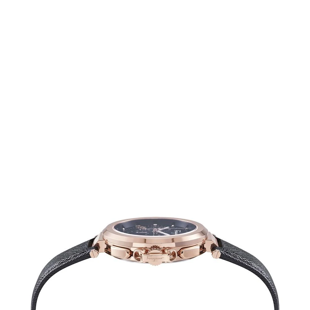 商品Salvatore Ferragamo|Women's Swiss Chronograph Legacy Black Leather Strap Watch 40mm,价格¥7011,第2张图片详细描述