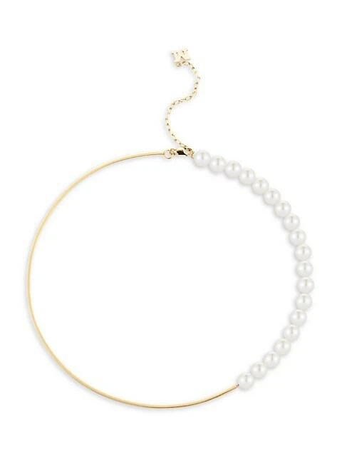 商品MATEO|14K Yellow Gold & 6MM Cultured Freshwater Pearl Demi Collar Necklace,价格¥11646,第1张图片